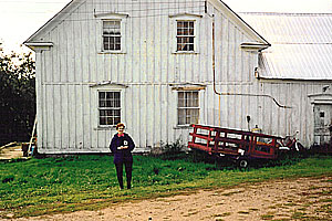 CATHOLINE stands outside Martin Brown’s family homestead in Venosta, Quebec.