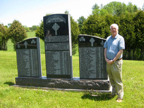 DECLAN KELLY the Ambassador of Ireland to Canada is shown above at the memorial to the survivors of the Great Irish Famine at the Martindale Pioneer Cemetery in western Quebec.