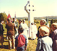 AT THE CEREMONY to bless the Celtic cross overlooking the cemetery.