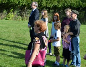 THE IRISH AMBASSADOR Jim Kelly (top far right) along with his daughters Orla and Ciara and his wife Anne were honored guests.