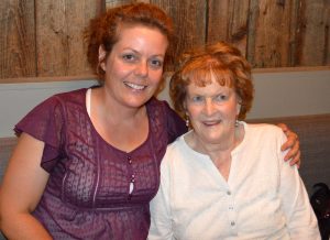 LISA KELLY of Venosta, Quebec with Catholine Butler [Elaine Gannon]. Lisa was one of the main volunteers who helped to make the event such a success.