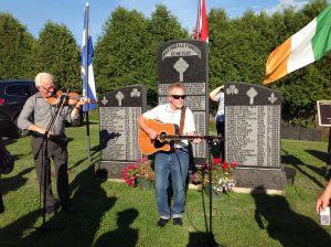 HOWARD HAYES and Ronnie Martin provided traditional music at the site of the commemoration.